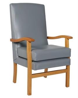 Comfortable chair with a high back, for seniors