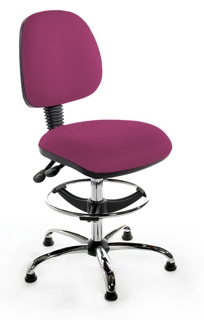 CMIMPD Medium Back Draughtsman Chair - Chrome