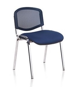 F1C Mesh Back Stacking Chair - Chrome Frame