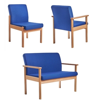 Meavy Wooden Frame Waiting Room Chairs