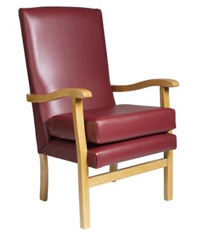 Fast Delivery Jubilee High Back Chair Crimson Vinyl