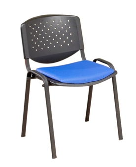 F3 Stackable Chair - Perforated Back & Upholstered Seat