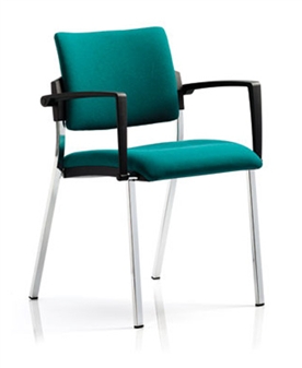 Viscount Stacking Armchair - Chrome Frame