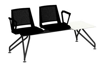 Versit Beam Seat Black Frame white Table