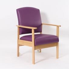 Cambridge Patient Medium Back Arm Chair (Shown with Housekeeping Wheels)