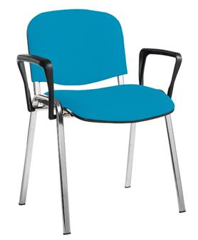 Ecton Stacking Chair Chrome Frame With Arms