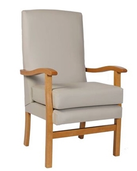 Jubilee High Back Chair In C&L Bronx Putty
