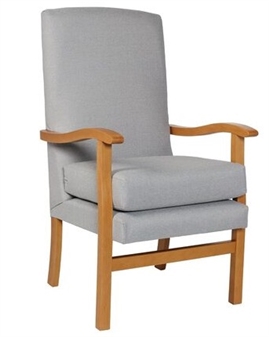 Jubilee High Back Chair in Ashforrd Silver Fabric