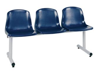 BM Polyprop Beam Seating - Blue Seats