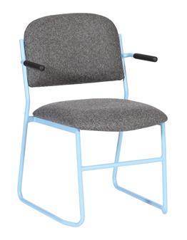 Skolar Armchair Shown Pastel Blue Frame