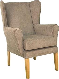 York Wing Chair in C&L Gracelands Bark Fabric