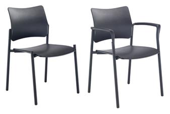Zest Plastic Side Chairs - With & Without Arms