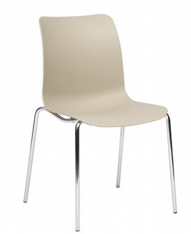Remy 4 Leg Poly Chair - Warm Grey