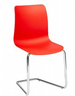 Remy Cantilever Chair Red Poly Seat 
