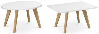 Cloud Coffee Tables Round & Square Oak Legs