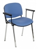 F1CARMS Stackable Chair With Arms - Chrome Frame