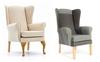 Alexander High Back Wing Chairs Queen Anne Leg & Straight Leg
