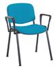 Ecton Stacking Chair With Arms - Black Frame