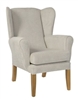 York High Back Wing Chair In C&L Gracelands Fabric