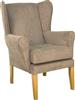 York Wing Chair in C&L Gracelands Bark Fabric