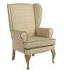 Balmoral Wing Chair With Queen Anne Legs & Shown With Optional Piping